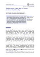 COVID-19 relates to both PTSD and PTG in a non-clinical population, why?