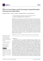 Effect of cross-linkers on the processing of lignin/polyamide precursors for carbon fibres
