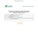 The importance of digital mental health interventions to support people with diabetes related psychological outcomes: A narrative review