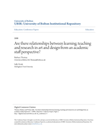 Are there relationships between learning, teaching and research in art and design from an academic staff perspective?