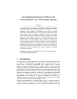 Investigating behavioral patterns of procrastinators in a Wiki-based activity