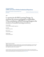 La aportación de IMS Learning Design a la creación de recursos pedagógicos reutilizables.