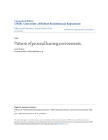 Patterns of personal learning environments