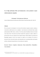 Use of high performance fibres and intumescents as char promoters in glass - reinforced polyester composites