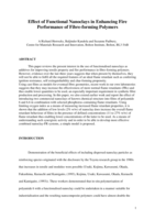 Effect of Functional Nanoclays in enhancing fire performance of fibre-forming polymers