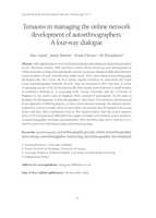 Tensions in managing the online network development of autoethnographers