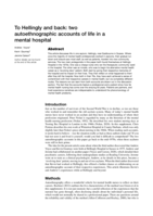 To Hellingly and back: two autoethnographic accounts of life in a mental hospital