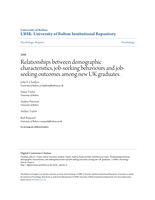 Relationships between demographic characteristics, job-seeking behaviours and job-seeking outcomes among new UK graduates