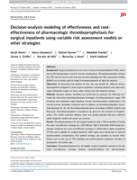 Decision-analysis modelling of effectiveness and cost-effectiveness of pharmacological thromboprophylaxis for surgical inpatients, using variable risk assessment models or other strategies