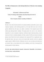 The effect of intumescents on the burning behaviour of polyester-resin-containing composites