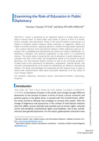 Examining the role of educatıon in publıc diplomacy