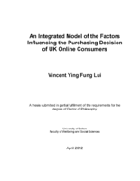 An integrated model of the factors influencing the purchasing decision of UK online consumers