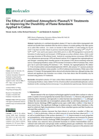 The effect of combined atmospheric plasma/UV treatments on improving the durability of flame retardants applied to cotton