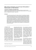 Effect of process parameters on layer-by-layer self-assembly of polyelectrolytes on cotton substrate