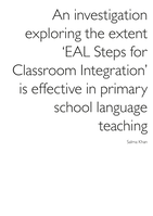 An investigation exploring the extent ‘EAL Steps for Classroom Integration’ is effective in primary school language teaching