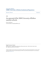 An appraisal of the 2008 University of Bolton summer schools
