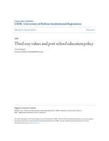 Third way values and post-school education policy