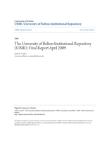 The University of Bolton Institutional Repository (UBIR): Final Report April 2009
