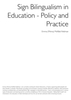 Sign bilingualism in education-policy and practice