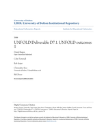 UNFOLD Deliverable D7.1. UNFOLD outcomes 1