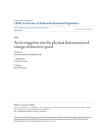 An investigation into the physical determinants of change of direction speed