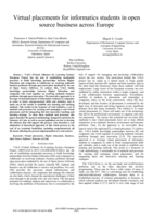 Virtual placements for informatics students in open source business across Europe