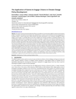 The application of games to engage citizens in climate change policy development