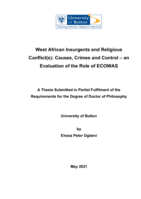 West African insurgents and religious conflict(s): causes, crimes and control – an evaluation of the role of ECOWAS