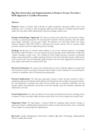 Big Data innovation and implementation in projects teams: towards a SEM approach to conflict prevention