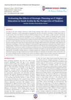 Evaluating the effects of strategic planning on IT Higher Education in Saudi Arabia by the perspective of students
