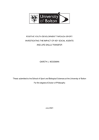Positive youth development through sport : investigating the impact of key social agents and life skills transfer