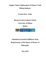 Supply chain collaboration of Ghana's gold mining industry