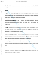 Remarkable recoveries: An interpretation of recovery narratives using the CHIME model