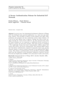 A secure authentication scheme for industrial IoT network