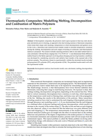 Thermoplastic composites: modelling melting, decomposition and combustion of matrix polymers
