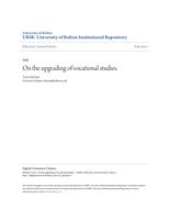 On the upgrading of vocational studies