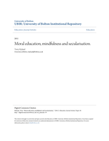Moral education, mindfulness and secularisation