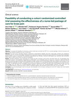 Feasibility of conducting a cohort randomised controlled trial assessing the effectiveness of a nurse-led package of care for knee pain
