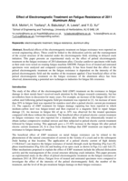 Effect of electromagnetic treatment on fatigue resistance of 2011 aluminum alloy
