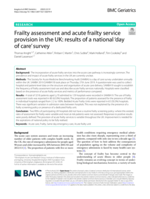 Frailty assessment and acute frailty service provision in the UK: results of a national ‘day of care’ survey