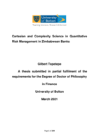 Cartesian and complexity science in quantitative risk management in Zimbabwean banks