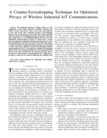 A counter-eavesdropping technique for optimized privacy of wireless industrial IoT communications