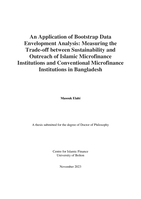 An application of bootstrap Data Envelopment Analysis: measuring the trade-off between sustainability and outreach of Islamic microfinance institutions and conventional microfinance institutions in Bangladesh