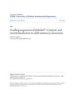 A willing suspension of disbelief?: 'Contexts' and recontextualisation in adult numeracy classrooms