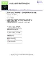 David Vann’s "Legend of a suicide": Dismantling the trauma paradigm