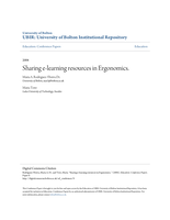 Sharing e-learning resources in Ergonomics