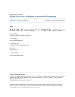 UNFOLD Deliverable 7.3. UNFOLD outcomes 3