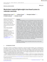 Blockchain-inspired lightweight trust-based system in vehicular networks