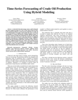 Time-series forecasting of crude oil production using hybrid modeling