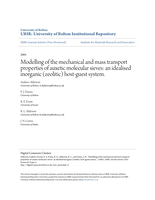 Modelling of the mechanical and mass transport properties of auxetic molecular sieves: an idealised inorganic (zeolitic) host-guest system
